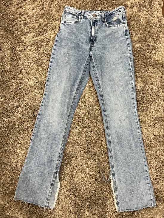 Zara Denim - Zara Light Wash Wide-Leg Flare Jeans